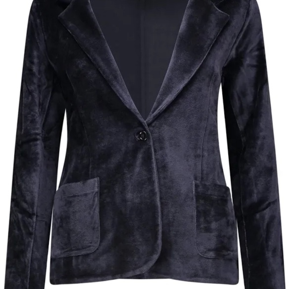 Majestic Filatures Women’s Velour One-Button Blazer
